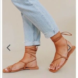 ALIAS MAE Tan Leather Anika Sandal In Tan Size 37